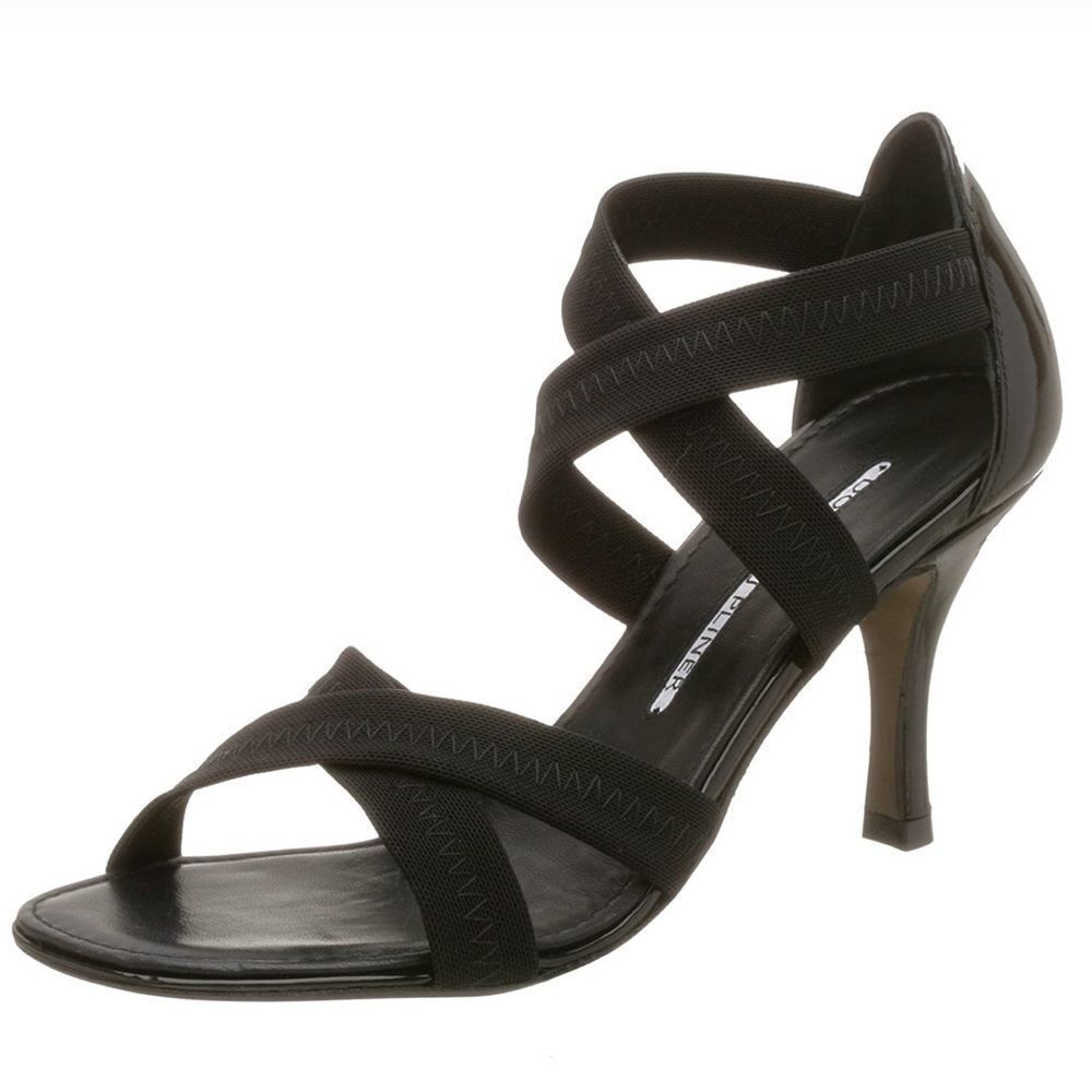 Donald J Pliner Black Jula Strappy Heeled Sandals